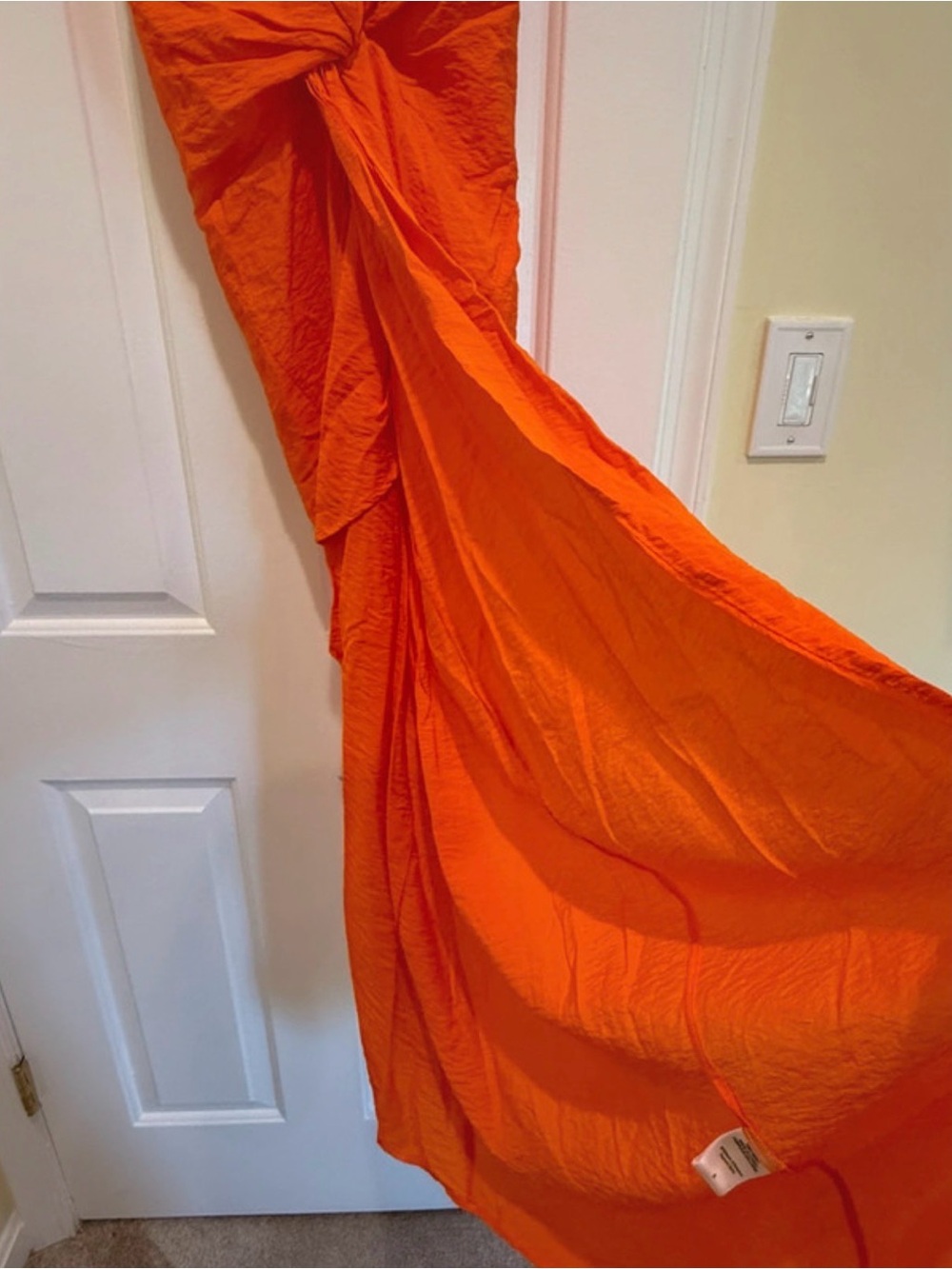 Young Fabulous & Broke Elegant Orange Twist-Front Maxi Dress🧡 - Picture 6 of 7